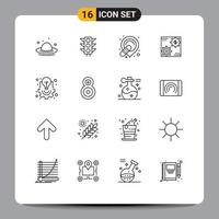 16 Creative Icons Modern Signs and Symbols of money make d earnings revenue Editable Vector Design Elements