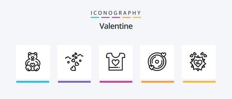 Valentine Line 5 Icon Pack Including . heart. wedding. love. wedding. Creative Icons Design vector