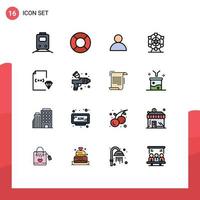 16 Creative Icons Modern Signs and Symbols of document develop account coding park Editable Creative Vector Design Elements