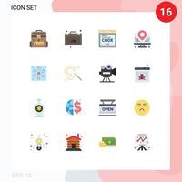 Modern Set of 16 Flat Colors and symbols such as buds device development cooler cooler fan Editable Pack of Creative Vector Design Elements