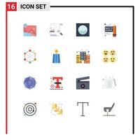 16 Creative Icons Modern Signs and Symbols of navigation server report data pencil Editable Pack of Creative Vector Design Elements