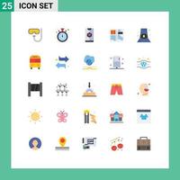 Modern Set of 25 Flat Colors and symbols such as fashion grid date design blog Editable Vector Design Elements