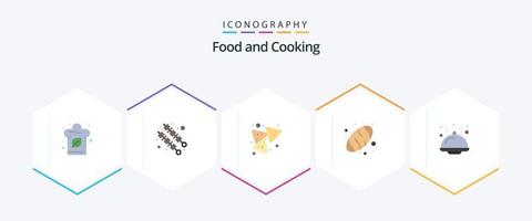 Food 25 Flat icon pack including . food. food. dome. bread vector