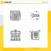 Universal Icon Symbols Group of 4 Modern Filledline Flat Colors of budget life financial direction stare Editable Vector Design Elements