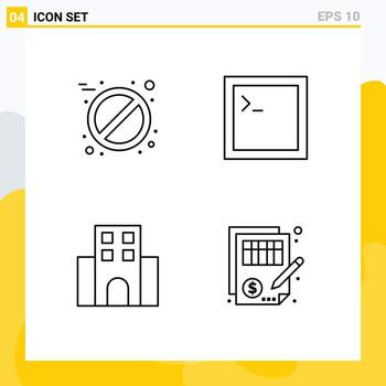 4 4 universal línea de relleno plano colores conjunto para web y móvil aplicaciones aspirina viaje código Departamento exactitud editable vector diseño elementos