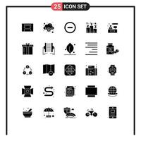 Set of 25 Modern UI Icons Symbols Signs for dinner discussion ui consulting strategy Editable Vector Design Elements