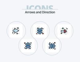 Arrow Line Filled Icon Pack 5 Icon Design. . down. next. arrow. down vector