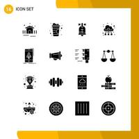 16 Creative Icons Modern Signs and Symbols of gaming cloud ring data traffic data Editable Vector Design Elements