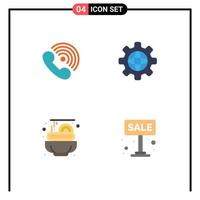 4 Creative Icons Modern Signs and Symbols of call pasta ring internet sale Editable Vector Design Elements