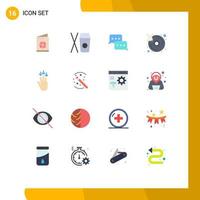 Universal Icon Symbols Group of 16 Modern Flat Colors of down server communication infected database Editable Pack of Creative Vector Design Elements