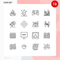 16 Creative Icons Modern Signs and Symbols of gdpr money tree investment joystick Editable Vector Design Elements