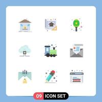 9 Creative Icons Modern Signs and Symbols of baby cloud planning data music Editable Vector Design Elements