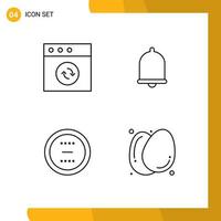 Universal Icon Symbols Group of 4 Modern Filledline Flat Colors of app delete alert sound minus Editable Vector Design Elements