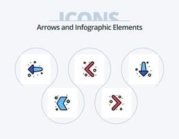 Arrow Line Filled Icon Pack 5 Icon Design. left. direction. arrow. up. arrow vector