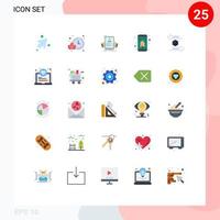 Modern Set of 25 Flat Colors and symbols such as logistic box hiring user interface Editable Vector Design Elements