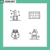 Universal Icon Symbols Group of 4 Modern Filledline Flat Colors of engine reading optimization keyboard man Editable Vector Design Elements