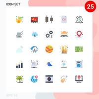 User Interface Pack of 25 Basic Flat Colors of cycle science pc high school cv Editable Vector Design Elements