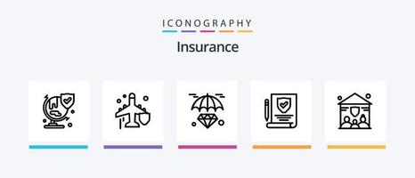 Insurance Line 5 Icon Pack Including wheels. bed. child. shield. insurance. Creative Icons Design vector
