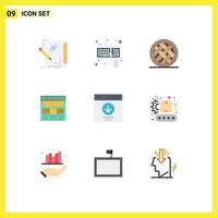 9 Creative Icons Modern Signs and Symbols of web page mouse website pie Editable Vector Design Elements