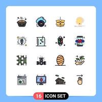 16 Creative Icons Modern Signs and Symbols of idea creativity lock creative shepping Editable Creative Vector Design Elements