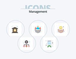 Management Flat Icon Pack 5 Icon Design. . management. dollar. content. team vector