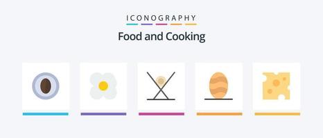 comida plano 5 5 icono paquete incluso beber. alimento. beber. un pan. Sushi. creativo íconos diseño vector