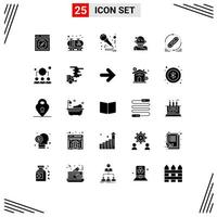 25 Universal Solid Glyph Signs Symbols of link algorithm birthday advisor robo advisor Editable Vector Design Elements