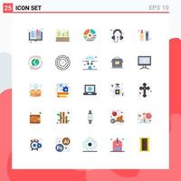 Universal Icon Symbols Group of 25 Modern Flat Colors of computer statistics seed seo business Editable Vector Design Elements