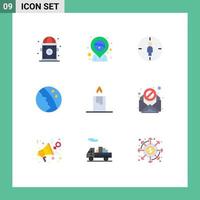 9 Creative Icons Modern Signs and Symbols of email candle male skin care dry skin Editable Vector Design Elements