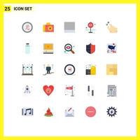 Set of 25 Modern UI Icons Symbols Signs for bottle squeeze grid hand stop Editable Vector Design Elements
