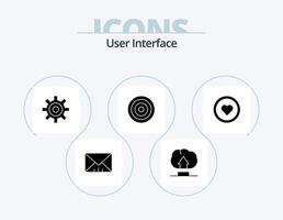 usuario interfaz glifo icono paquete 5 5 icono diseño. usuario. como. ajuste. interfaz. línea vector