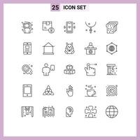 Pictogram Set of 25 Simple Lines of halloween cross logistic smart wifi Editable Vector Design Elements