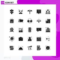 Stock Vector Icon Pack of 25 Line Signs and Symbols for agreement internet symbol free access Editable Vector Design Elements