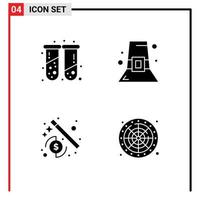 4 Creative Icons Modern Signs and Symbols of blood seo test tubes thanksgiving hat lucky Editable Vector Design Elements
