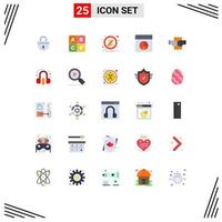 25 Creative Icons Modern Signs and Symbols of fight ui alarm pie design Editable Vector Design Elements