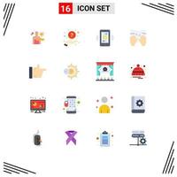 Universal Icon Symbols Group of 16 Modern Flat Colors of like text connections spa massage Editable Pack of Creative Vector Design Elements