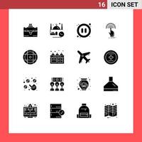 16 Creative Icons Modern Signs and Symbols of ball digital audio destination reach Editable Vector Design Elements