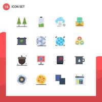 16 Creative Icons Modern Signs and Symbols of sms mail energy computing document Editable Pack of Creative Vector Design Elements