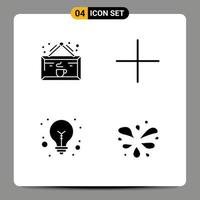 Set of Modern UI Icons Symbols Signs for drink light bulb cup new wavy pool Editable Vector Design Elements