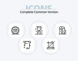 Complete Common Version Line Icon Pack 5 Icon Design. interior. drawer. ui. cupboard. support vector