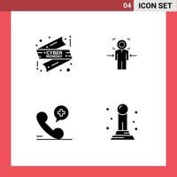 Group of Modern Solid Glyphs Set for ribbon mobile cyber monday sale target medical Editable Vector Design Elements