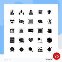 25 Creative Icons Modern Signs and Symbols of human communication apple street ad Editable Vector Design Elements