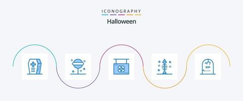 Víspera de Todos los Santos azul 5 5 icono paquete incluso tumba. fruto de mar. Víspera de Todos los Santos. Víspera de Todos los Santos. hueso vector