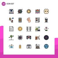 Universal Icon Symbols Group of 25 Modern Filled line Flat Colors of drink layer plugin design light Editable Vector Design Elements