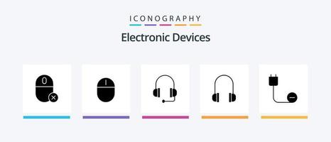 dispositivos glifo 5 5 icono paquete incluso . ordenadores. fuerza. creativo íconos diseño vector