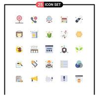 25 Creative Icons Modern Signs and Symbols of schedule date support checked heard Editable Vector Design Elements