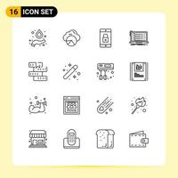 16 Thematic Vector Outlines and Editable Symbols of book developer lock coding api Editable Vector Design Elements