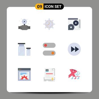 paquete de 9 9 moderno plano colores señales y símbolos para web impresión medios de comunicación tal como diseño codificación sincronización viaje libro editable vector diseño elementos