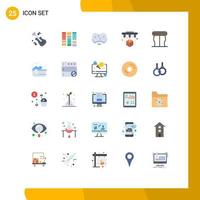 Set of 25 Modern UI Icons Symbols Signs for table furniture health scanner factory Editable Vector Design Elements