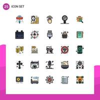 25 Creative Icons Modern Signs and Symbols of lab report biology analysis finance multiple touch hand Editable Vector Design Elements